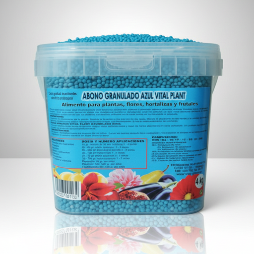 [FERVIT005] ABONO MINERAL GRANULADO COMPLEJO COLOR AZUL CUBO 4 KG